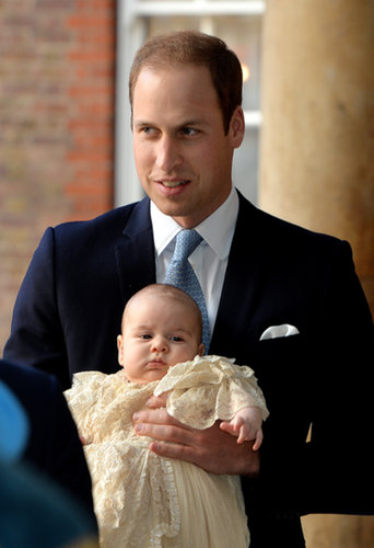 Prince William held onto little Prince George.
Prince William held onto little Prince George.