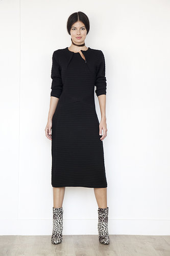 Ottoman Knit Merino Sweater Dress in Black ($695), Soho Pony Boot in Grey Leopard ($1,295)
Photo courtesy of Tamara Mellon
Ottoman Knit Merino Sweater Dress in Black ($695), Soho Pony Boot in Grey Leopard ($1,295)
Photo courtesy of Tamara Mellon