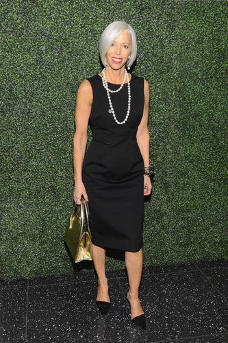 Linda Fargo was classic as ever in an LBD and strands of pearls.
Linda Fargo was classic as ever in an LBD and strands of pearls.