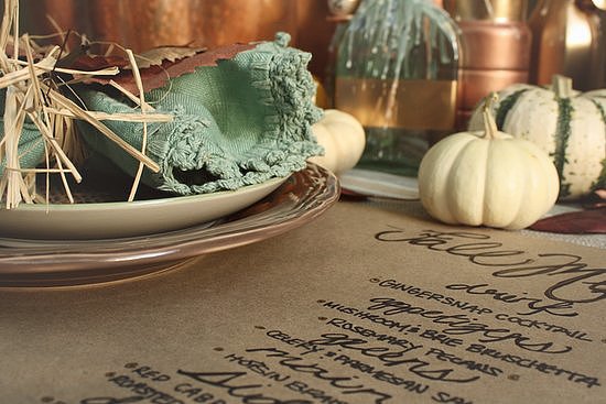 The Menu: Handwritten Placemat The Menu: Handwritten Placemat