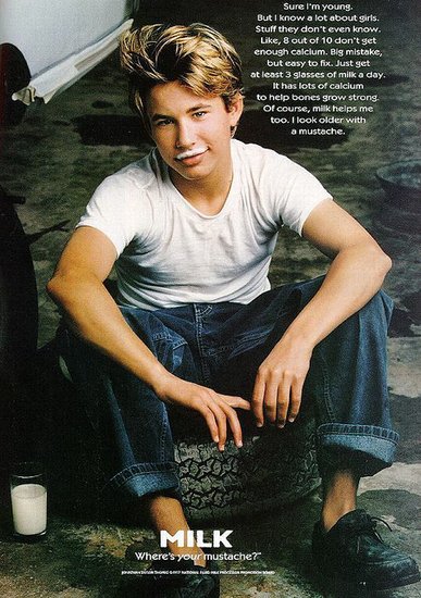 Jonathan Taylor Thomas flashed his signature grin for his "Got Milk?" ad.
Jonathan Taylor Thomas flashed his signature grin for his "Got Milk?" ad.