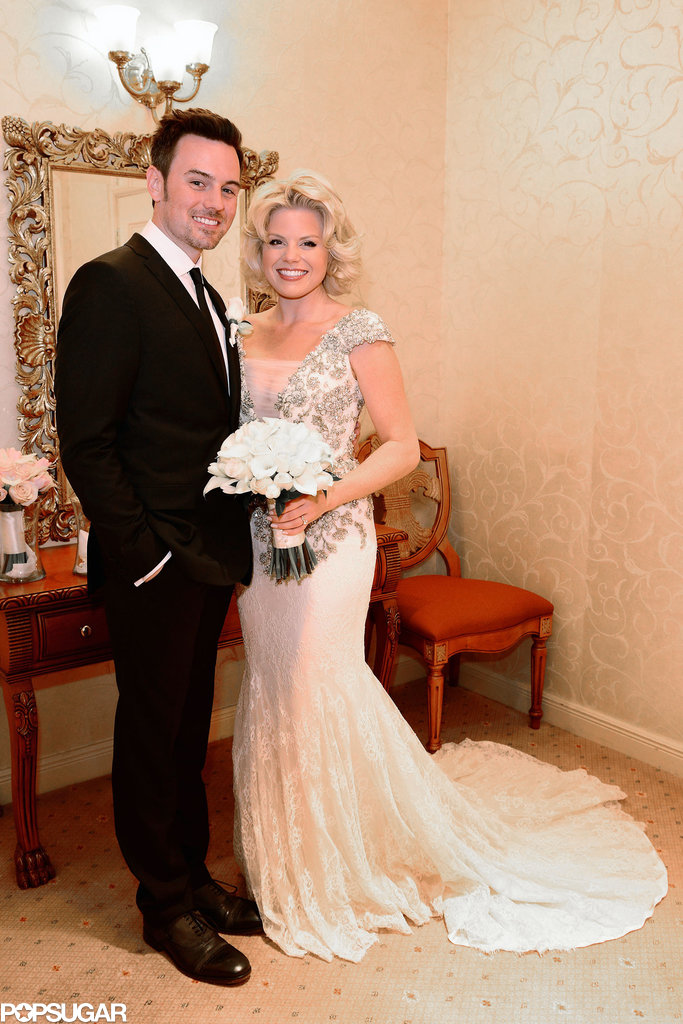 Megan Hilty married Brian Gallagher in Las Vegas in October 2013.
Megan Hilty married Brian Gallagher in Las Vegas in October 2013.
