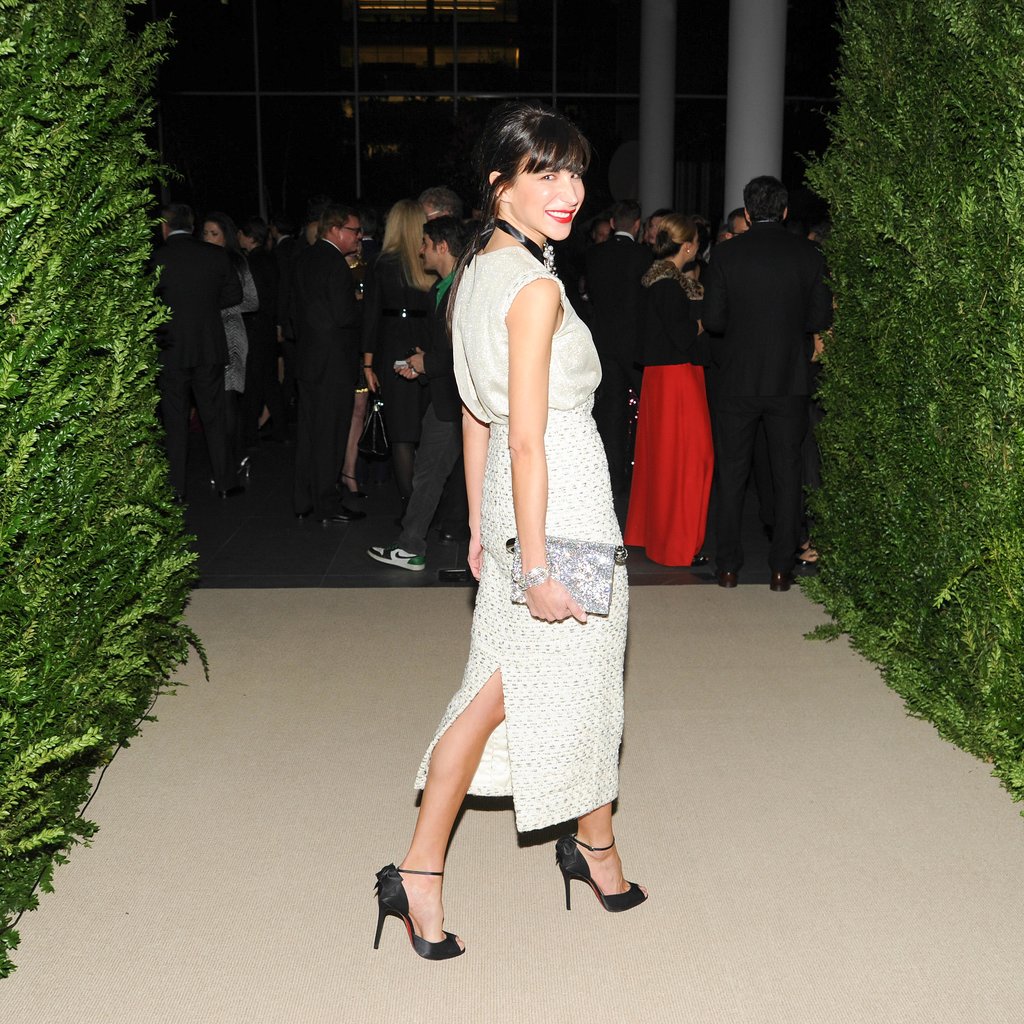 Caroline Sieber arrived for the MoMA bash in a high-contrast ensemble.
Caroline Sieber arrived for the MoMA bash in a high-contrast ensemble.