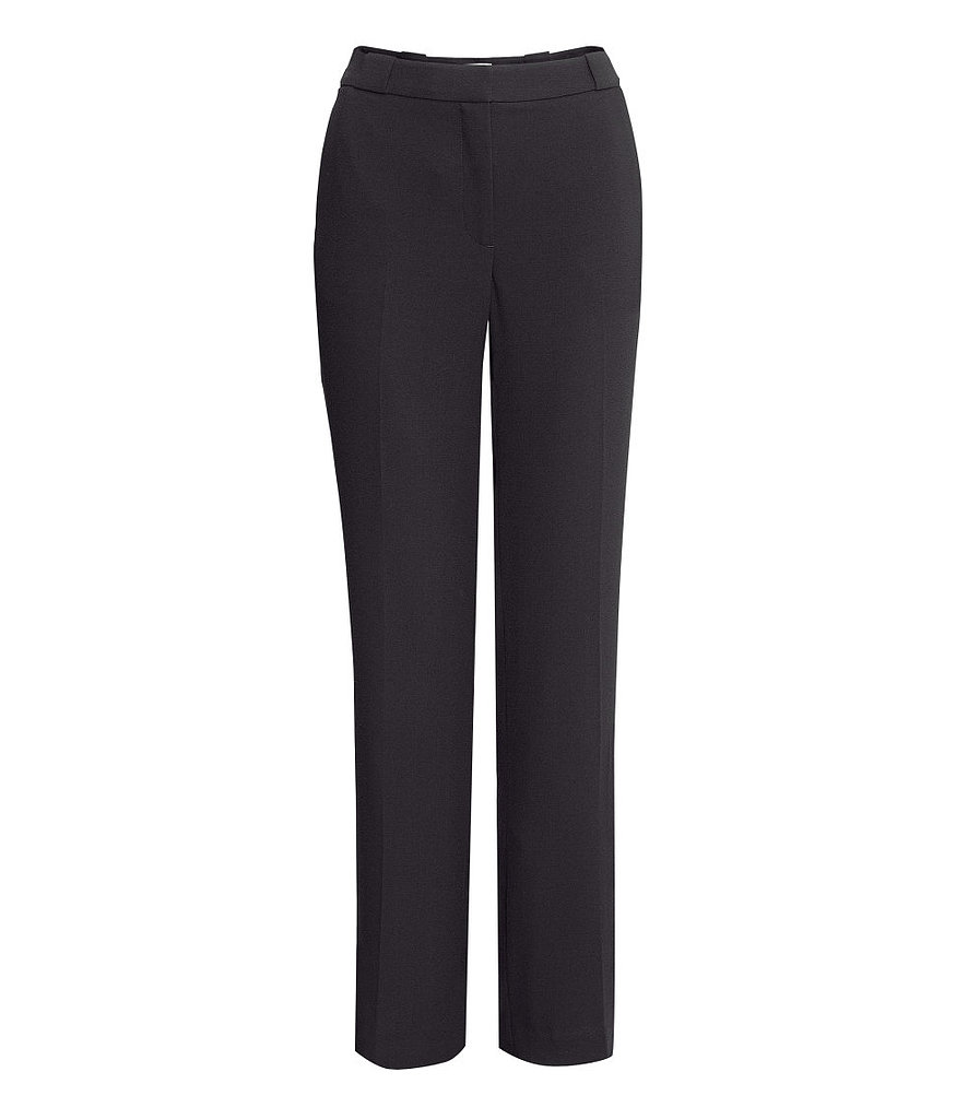 H&M's wide-leg suit pants ($35) create a superlean silhouette.
H&M's wide-leg suit pants ($35) create a superlean silhouette.