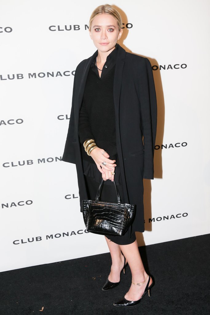 At the Club Monaco flagship opening, Ashley Olsen stuck to a monochromatic palette.
At the Club Monaco flagship opening, Ashley Olsen stuck to a monochromatic palette.