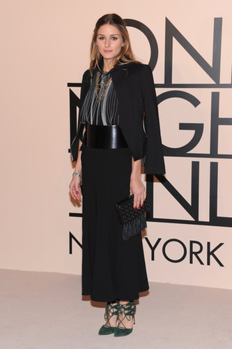 Olivia managed to look elegant and eclectic in a long skirt and strappy heels at a Giorgio Armani event.
Olivia managed to look elegant and eclectic in a long skirt and strappy heels at a Giorgio Armani event.