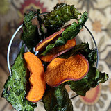 Baked Kale and Sweet Potato Chips Recipe Baked Kale and Sweet Potato Chips Recipe