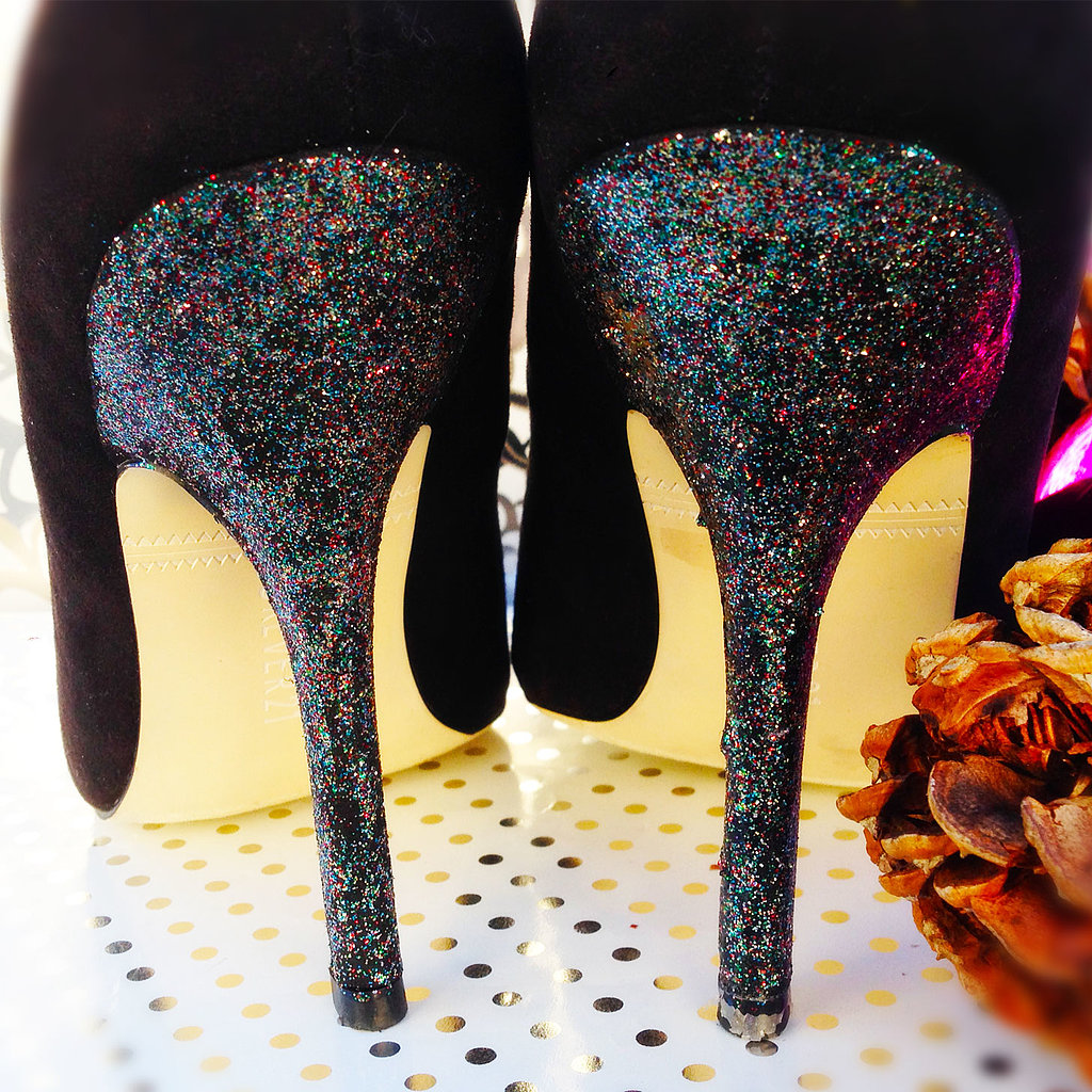 Holiday Hack! Fix Scuffed Heels With Glitter Polish Holiday Hack! Fix Scuffed Heels With Glitter Polish