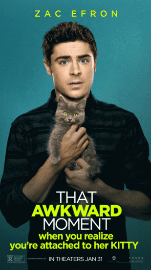Exclusive: Zac Efron's Awkward Moment Includes a Kitty! Exclusive: Zac Efron's Awkward Moment Includes a Kitty!