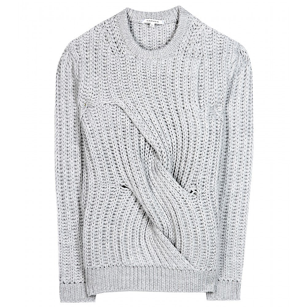 Even when the inevitable boredom strikes after wearing sweaters for two months straight, the unique sculptural detailing on this Carven chunky-knit wool sweater ($494) makes it the piece I'll still look forward to wearing.
— HW Even when the inevitable boredom strikes after wearing sweaters for two months straight, the unique sculptural detailing on this Carven chunky-knit wool sweater ($494) makes it the piece I'll still look forward to wearing.
— HW
