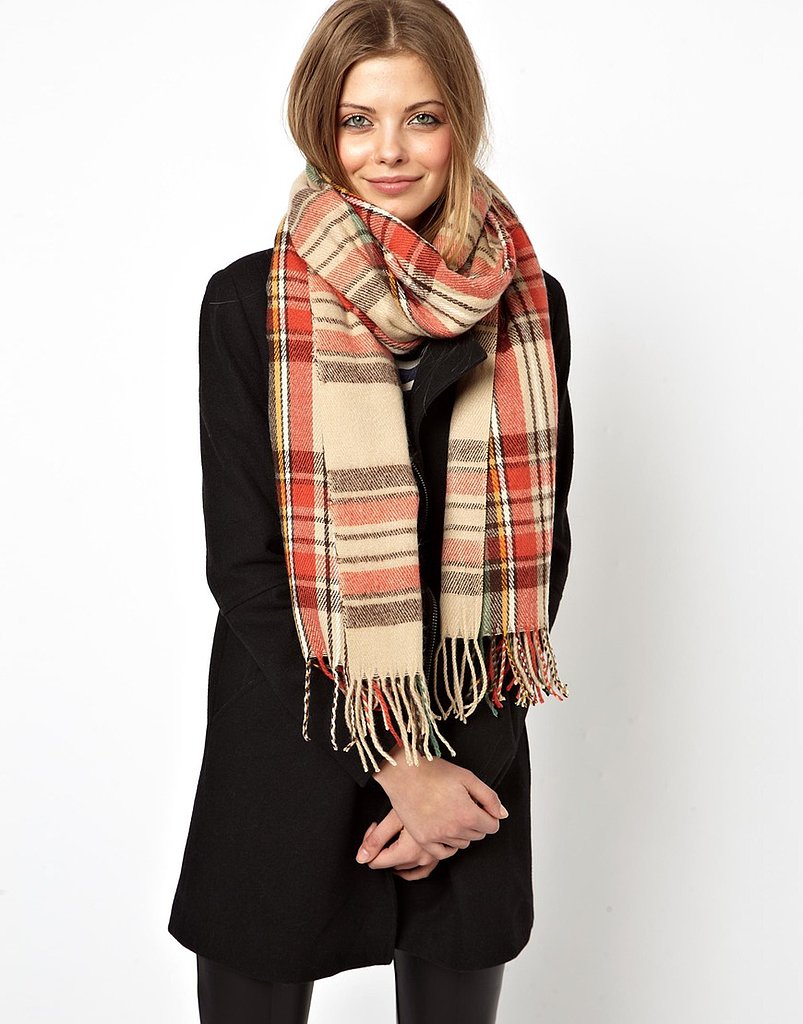 ASOS Red and Orange Plaid Scarf