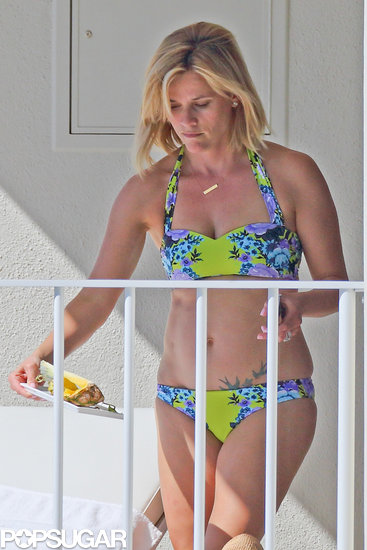 Reese wore a floral bikini. Reese wore a floral bikini.