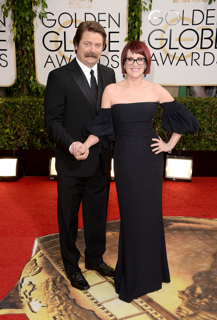 Nick Offerman and Megan Mullally hit the red carpet together.
Nick Offerman and Megan Mullally hit the red carpet together.