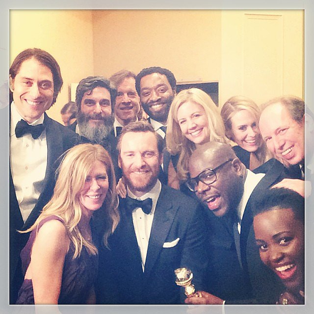 The 12 Years a Slave cast posed for pictures after winning the Golden Globe for best drama.
Source: Instagram user goldenglobes
The 12 Years a Slave cast posed for pictures after winning the Golden Globe for best drama.
Source: Instagram user goldenglobes