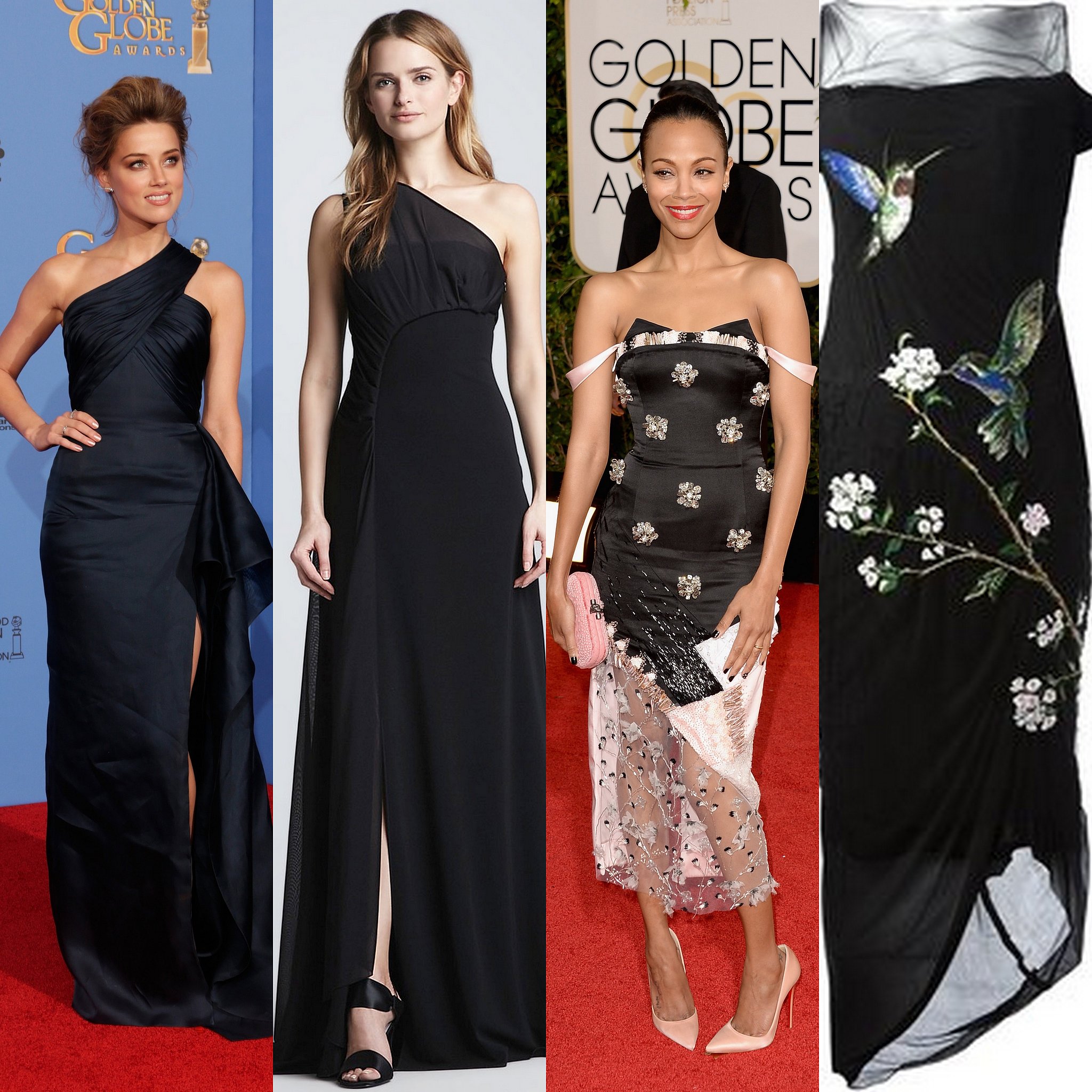 Amber Heard and Zoe Saldana both give us some good shoulder looks. Amber Heard and Zoe Saldana both give us some good shoulder looks.