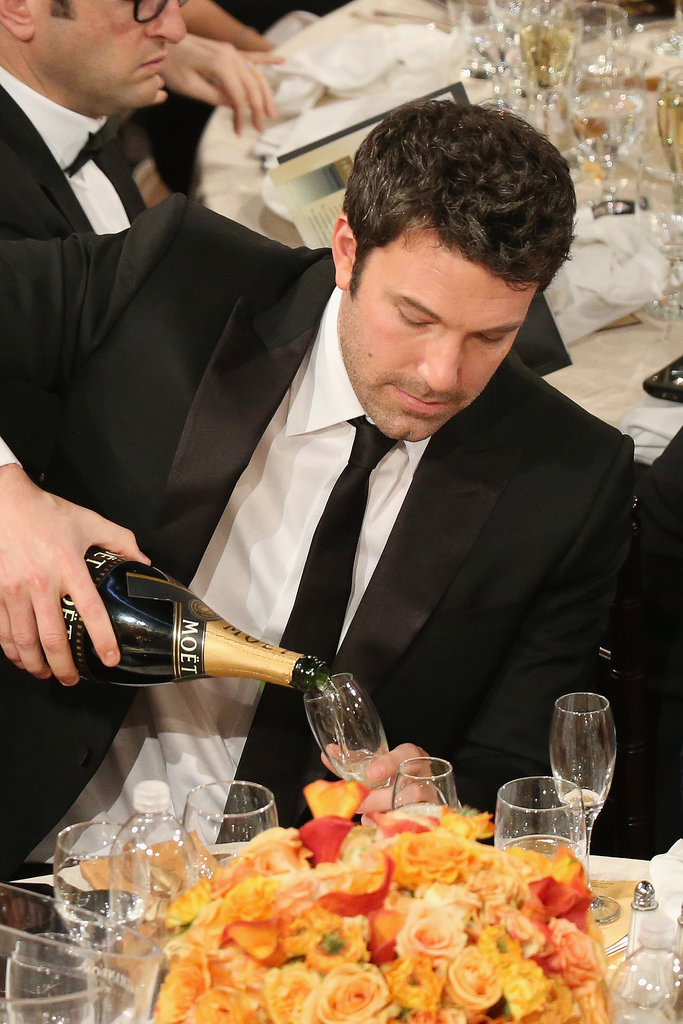 Ben Affleck poured himself some Champagne during the ceremony.
.
Source: Christopher Polk/NBC/NBCU Photo Bank/NBC
Ben Affleck poured himself some Champagne during the ceremony.
.
Source: Christopher Polk/NBC/NBCU Photo Bank/NBC