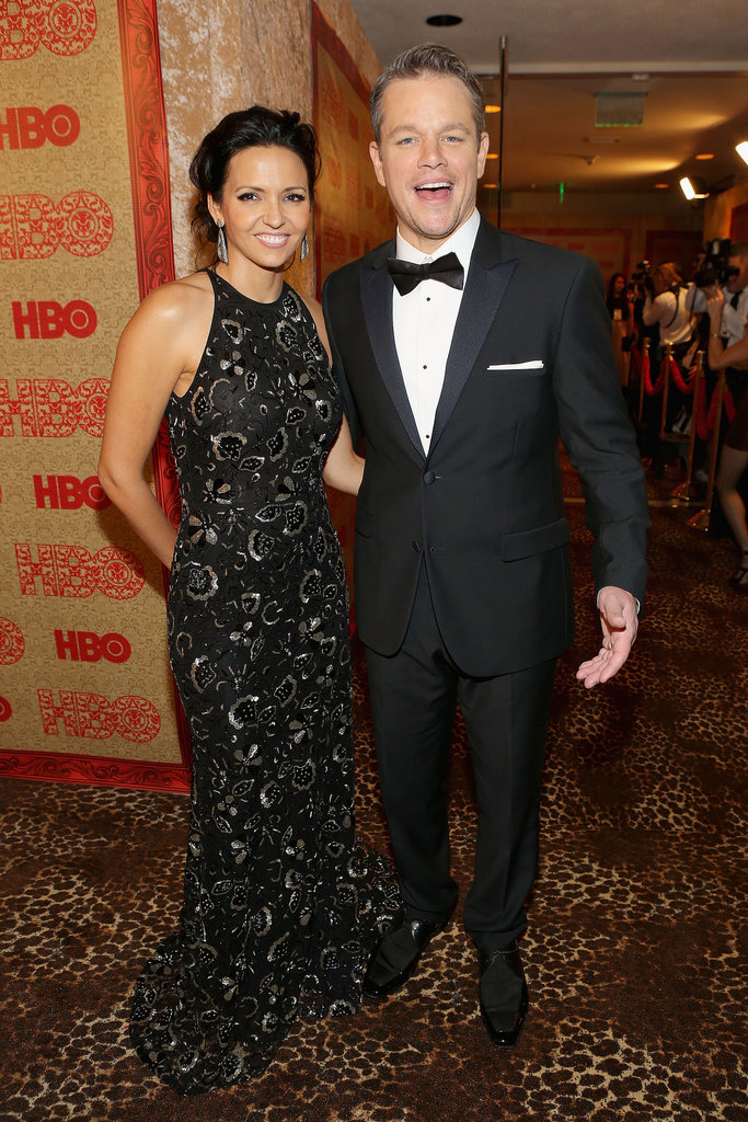 Matt and Luciana Damon got excited on their way into HBO's afterparty.
Matt and Luciana Damon got excited on their way into HBO's afterparty.