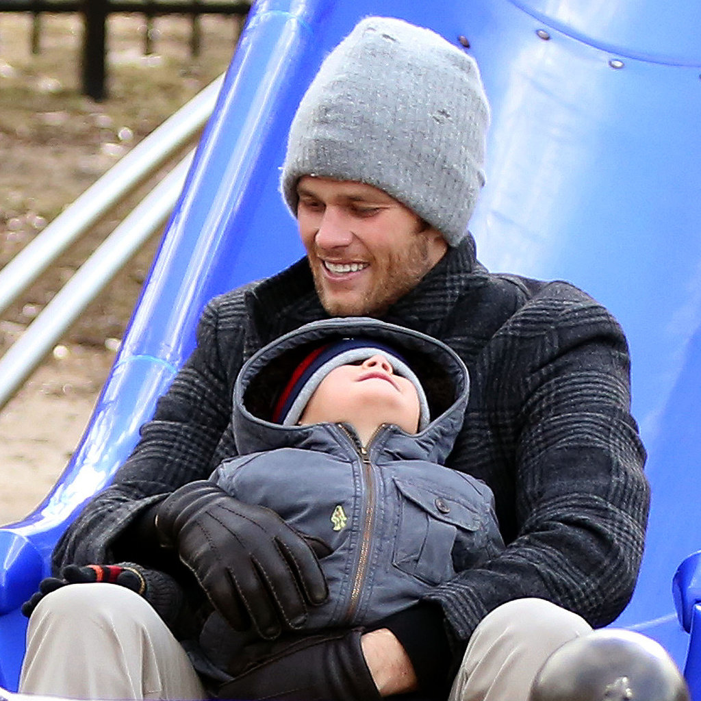 Tom Brady With Benjamin Brady at the Park in Boston Tom Brady With Benjamin Brady at the Park in Boston