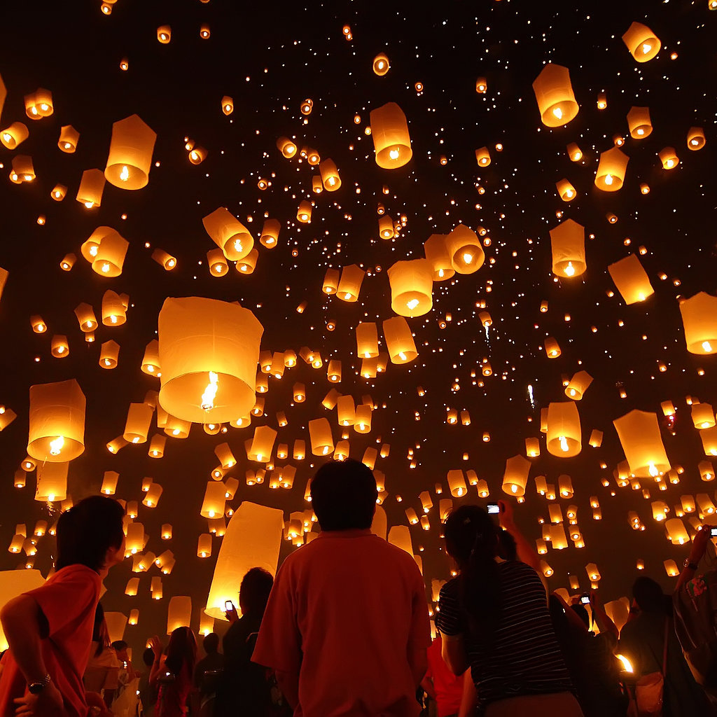 Let Go of a Floating Lantern in Thailand Let Go of a Floating Lantern in Thailand