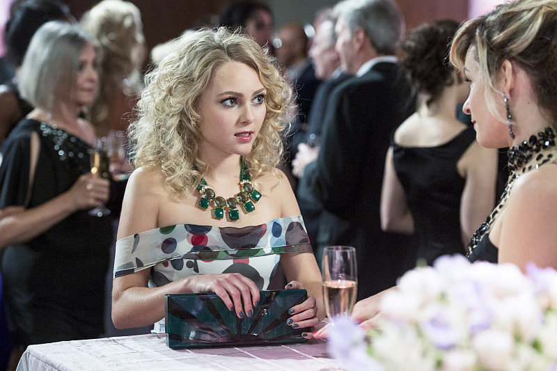 Carrie parties the night away in a polka-dot print Carolina Herrera gown, accessorized with this double row Bounkit necklace ($1,738), on this week's episode. This striped Carolina Herrera creation ($4,690) is just as playful as Carrie's selection.
Carrie parties the night away in a polka-dot print Carolina Herrera gown, accessorized with this double row Bounkit necklace ($1,738), on this week's episode. This striped Carolina Herrera creation ($4,690) is just as playful as Carrie's selection.