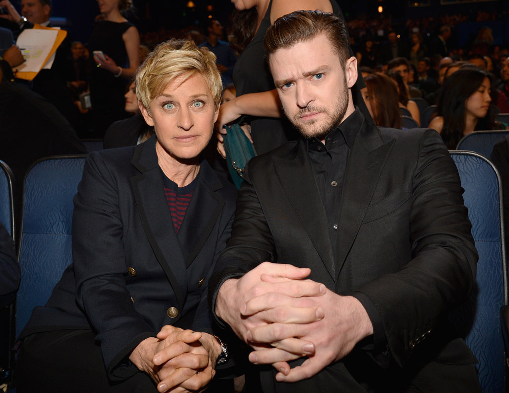 Ellen DeGeneres and Justin Timberlake buddied up at the People's Choice Awards.
Ellen DeGeneres and Justin Timberlake buddied up at the People's Choice Awards.
