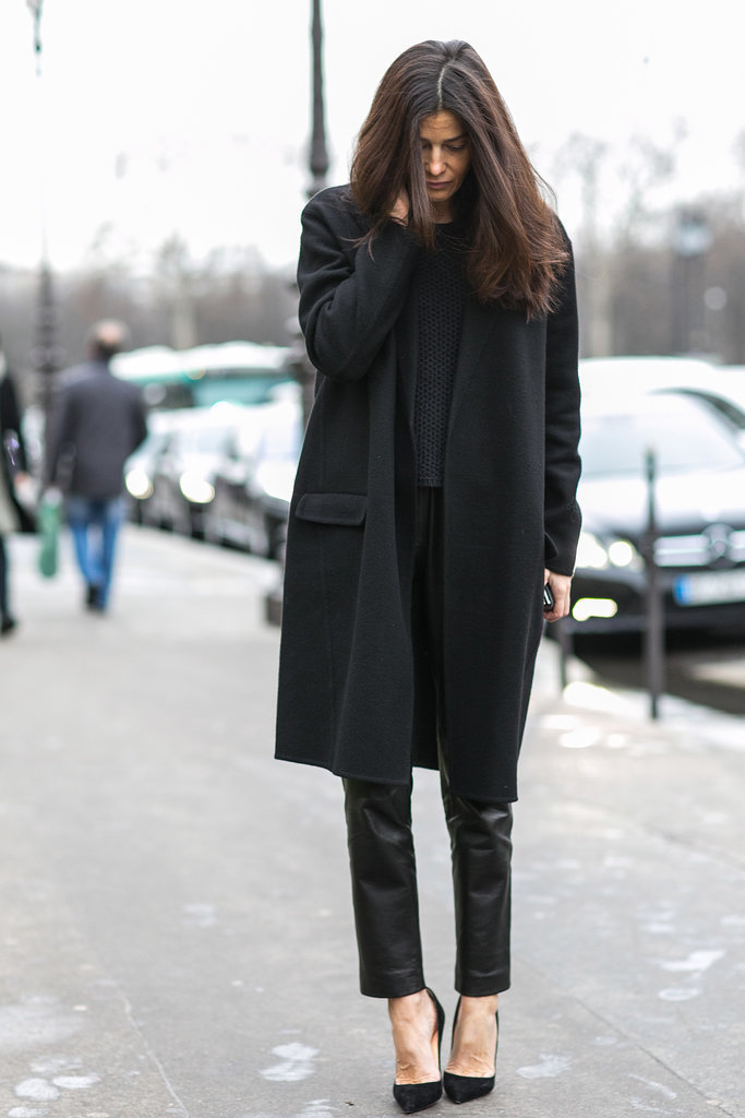 Fight all-black boredom with leather pants.
Fight all-black boredom with leather pants.