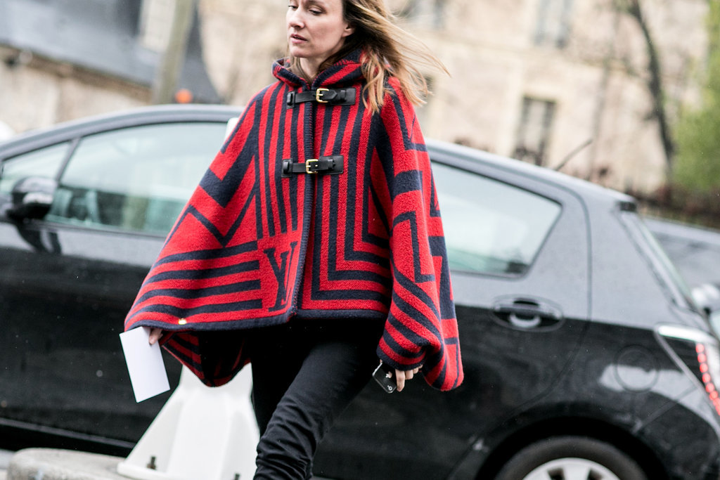 If you ever doubted how you'd wear a statement coat, this just might convince you that you need not worry: it makes the outfit. 
