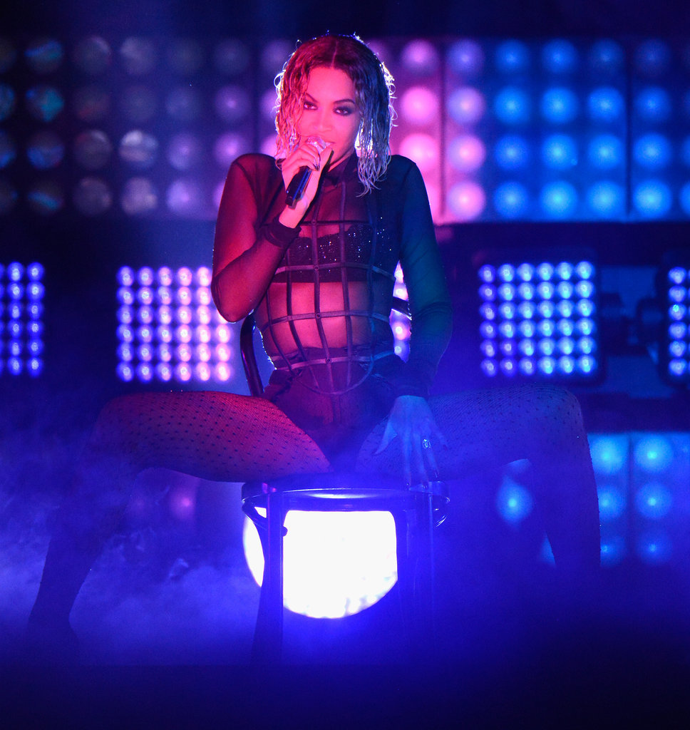 Beyoncé opened the show with a sexy performance.
Beyoncé opened the show with a sexy performance.