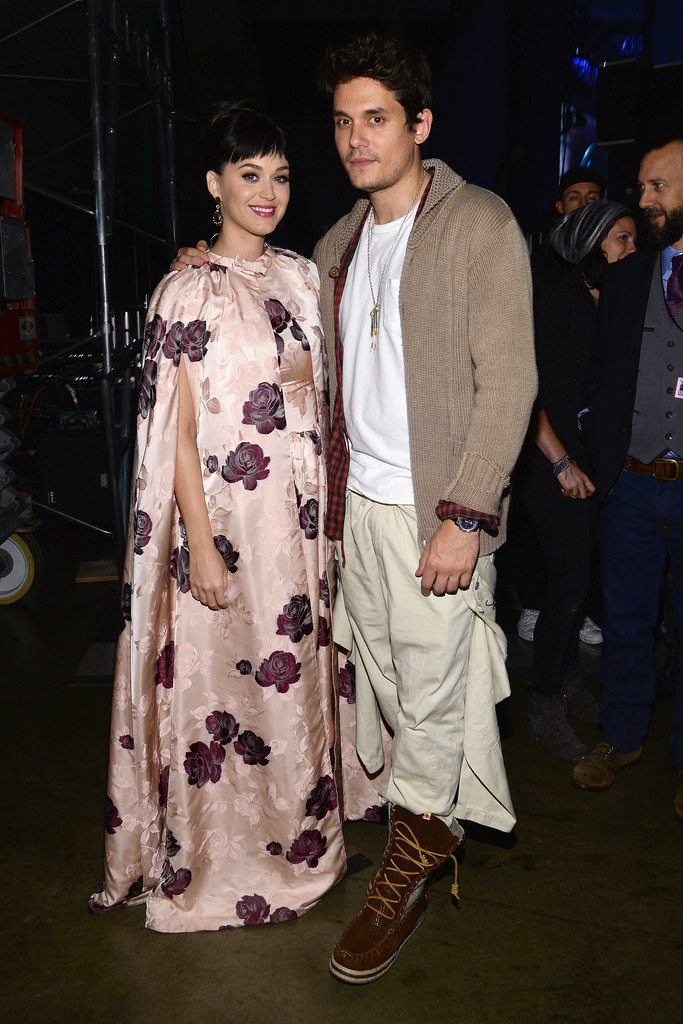 Katy Perry and John Mayer got cozy behind-the-scenes.
