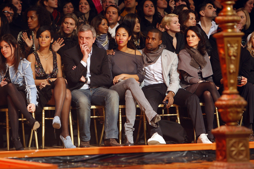 Kanye West, Lucy Liu, and Rihanna were all together for Paris Fashion Week in 2009.
Kanye West, Lucy Liu, and Rihanna were all together for Paris Fashion Week in 2009.