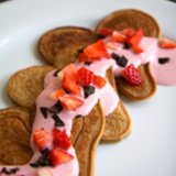 Strawberry Protein Pancakes For Valentine's Day Strawberry Protein Pancakes For Valentine's Day