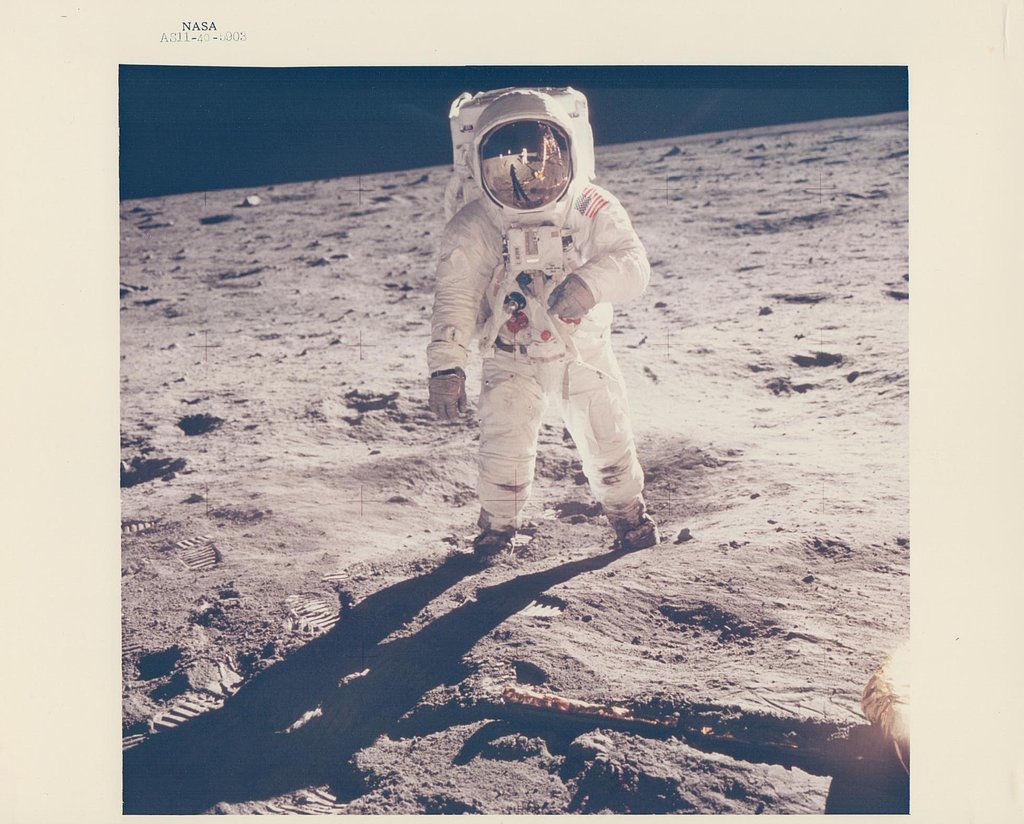 Buzz Aldrin's Visor Reflects Neil Armstrong Buzz Aldrin's Visor Reflects Neil Armstrong