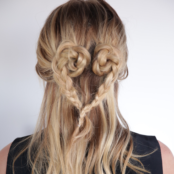 A Gorgeous Heart-Shaped Braid (In Only 5 Minutes!)