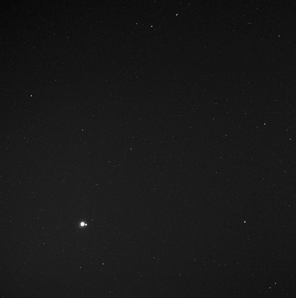 You might have to look hard to see it, but the Messenger captured this view of the Earth and the moon from Mercury on May 6, 2010. The spacecraft was a whopping 114 million miles away from Earth.
Source: Messenger Science Team/NASA
You might have to look hard to see it, but the Messenger captured this view of the Earth and the moon from Mercury on May 6, 2010. The spacecraft was a whopping 114 million miles away from Earth.
Source: Messenger Science Team/NASA