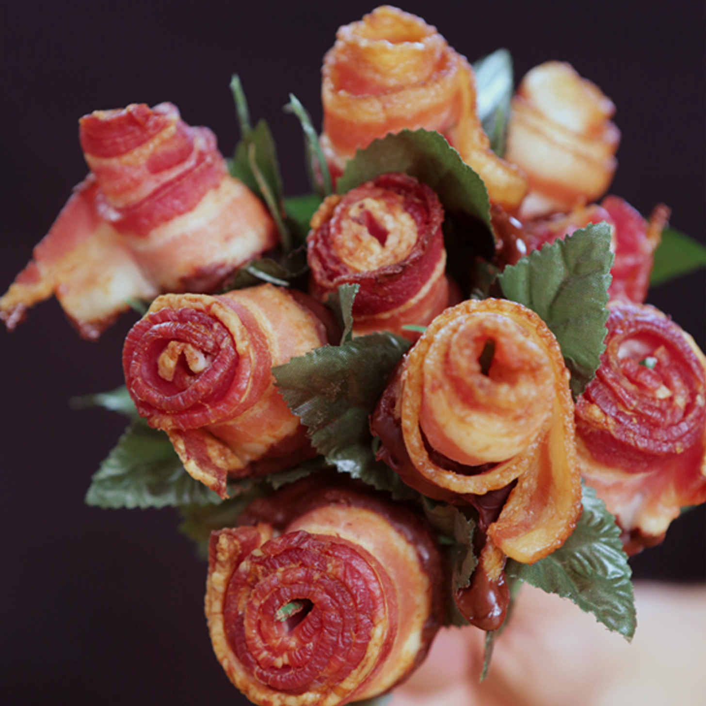 Make a Beautiful Bouquet of . . . Chocolate-Bacon Roses