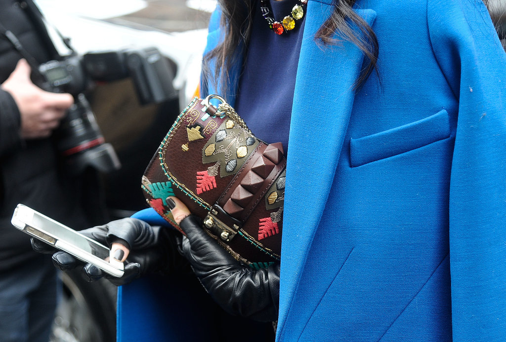 Her commitment to going bold and bright extended beyond just her outerwear.
Her commitment to going bold and bright extended beyond just her outerwear.