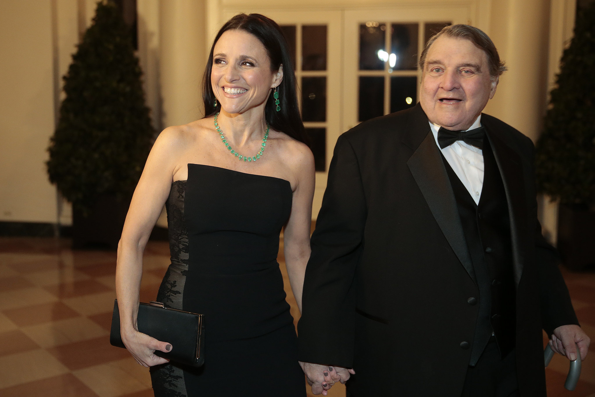 Julia Louis-Dreyfus and her father, William Louis-Dreyfus, arrived | The Obamas Fete the French