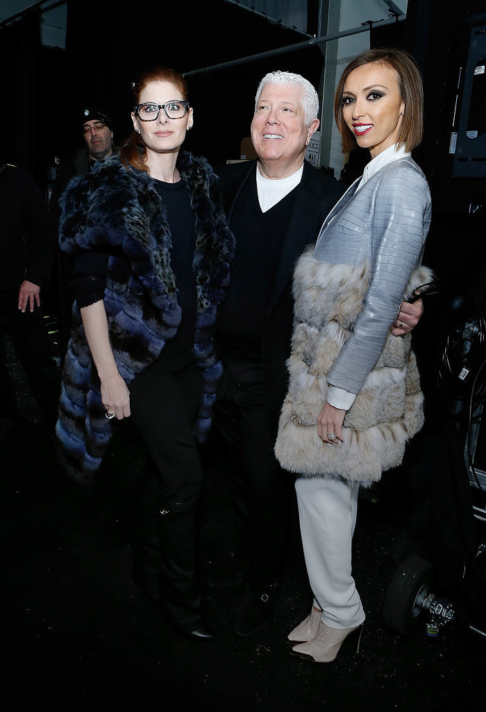Debra Messing, Dennis Basso, and Giuliana Rancic Debra Messing, Dennis Basso, and Giuliana Rancic