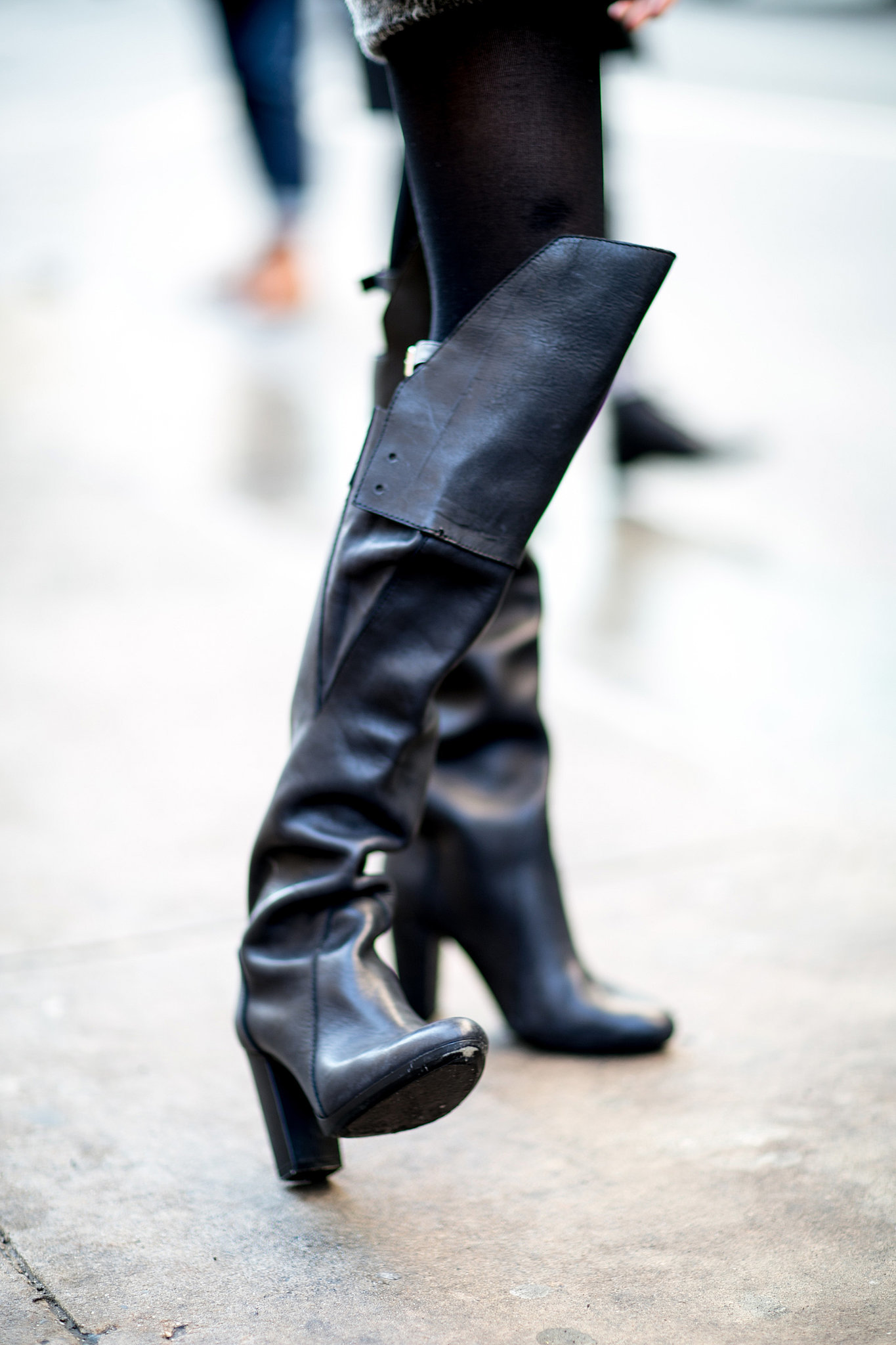 It doesn't get more fierce than a pair of over-the-knee boots. 
