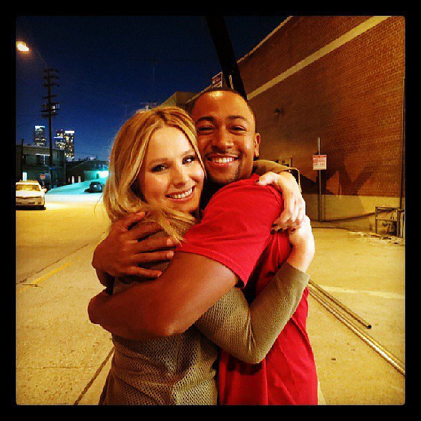 Kristen Bell and Percy Daggs III hugged it out when they reunited to play onscreen BFFs Veronica and Wallace.
Source: Instagram user theveronicamarsmovie
Kristen Bell and Percy Daggs III hugged it out when they reunited to play onscreen BFFs Veronica and Wallace.
Source: Instagram user theveronicamarsmovie