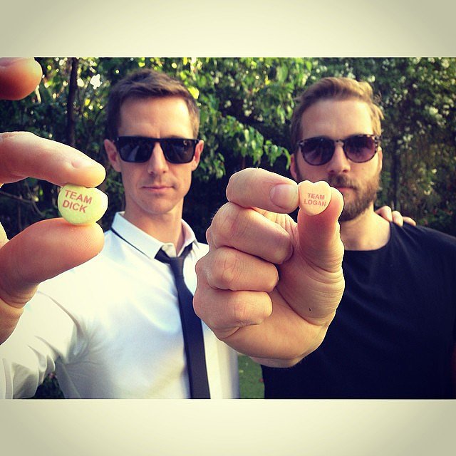 Jason Dohring and Ryan Hansen (aka Logan and Dick) celebrated Valentine's Day with their character-specific conversation hearts.
Source: Instagram user theveronicamarsmovie
Jason Dohring and Ryan Hansen (aka Logan and Dick) celebrated Valentine's Day with their character-specific conversation hearts.
Source: Instagram user theveronicamarsmovie