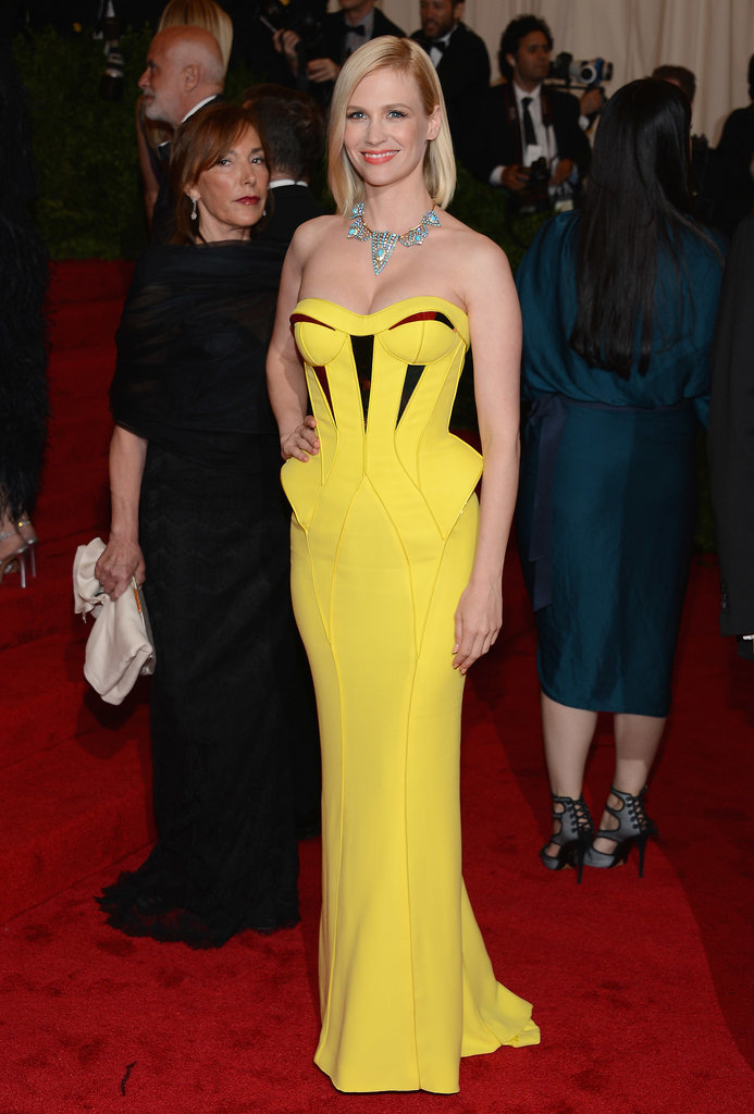 January Jones in Versace at the Met Gala January Jones in Versace at the Met Gala