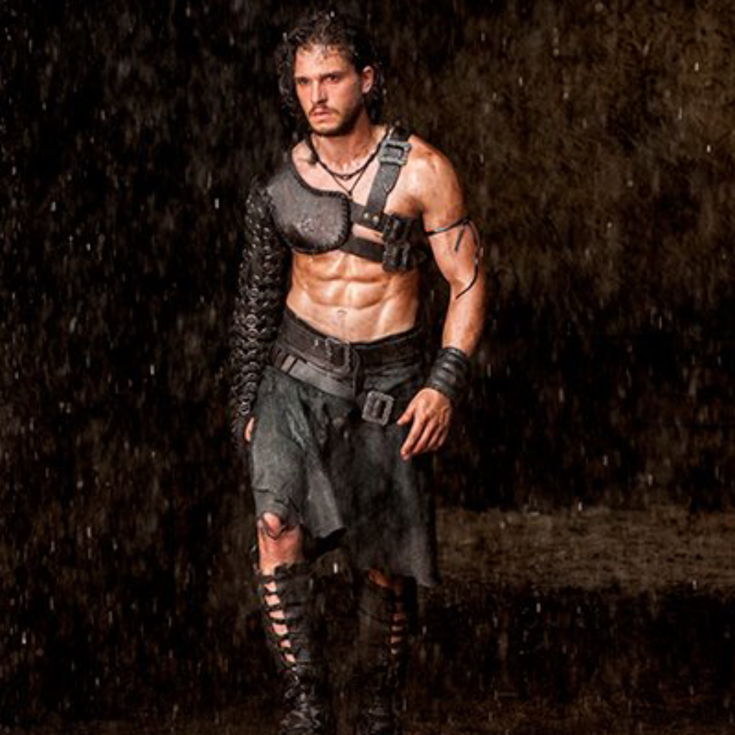 Kit Harington shirtless in movie