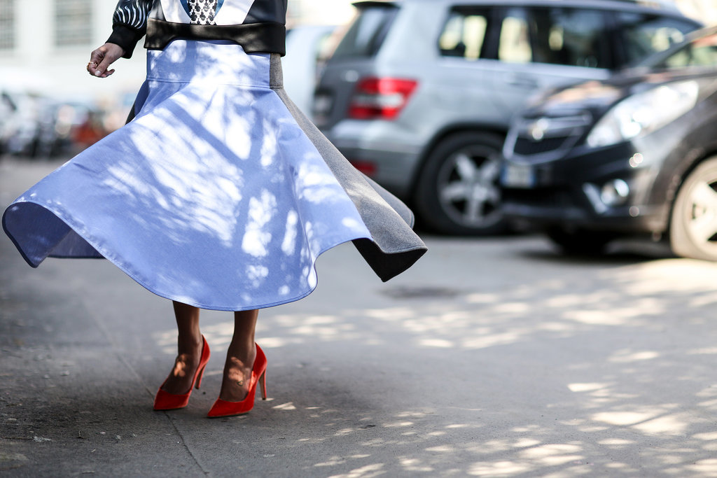 A skirt like this deserves to be twirled, and shoes like this deserve to be shown off.
A skirt like this deserves to be twirled, and shoes like this deserve to be shown off.