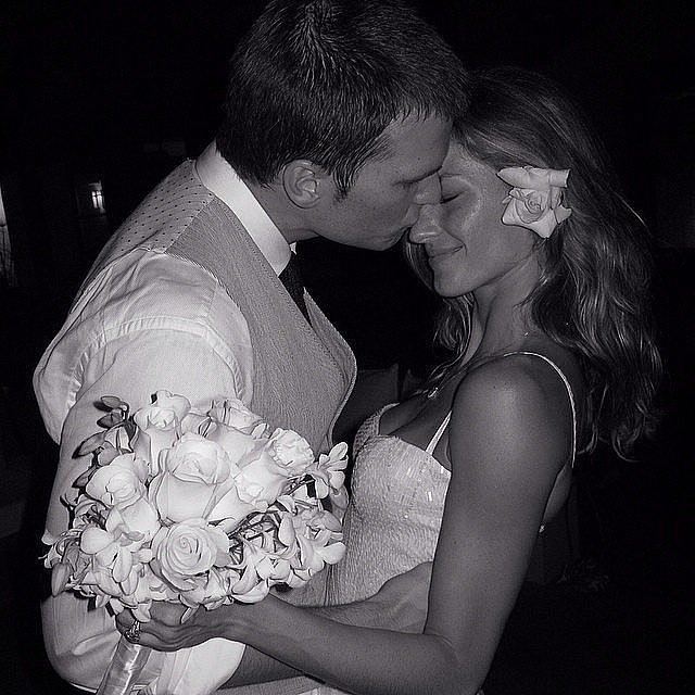Gisele Bündchen shared this sweet snap from her February 2009 wedding to Tom Brady via Instagram on their fifth anniversary.
Source: Instagram user giseleofficial Gisele Bündchen shared this sweet snap from her February 2009 wedding to Tom Brady via Instagram on their fifth anniversary.
Source: Instagram user giseleofficial