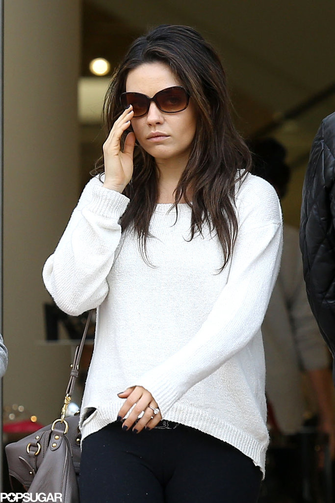 Ashton and Mila Are Engaged — See Her Diamond Ring! Ashton and Mila Are Engaged — See Her Diamond Ring!
