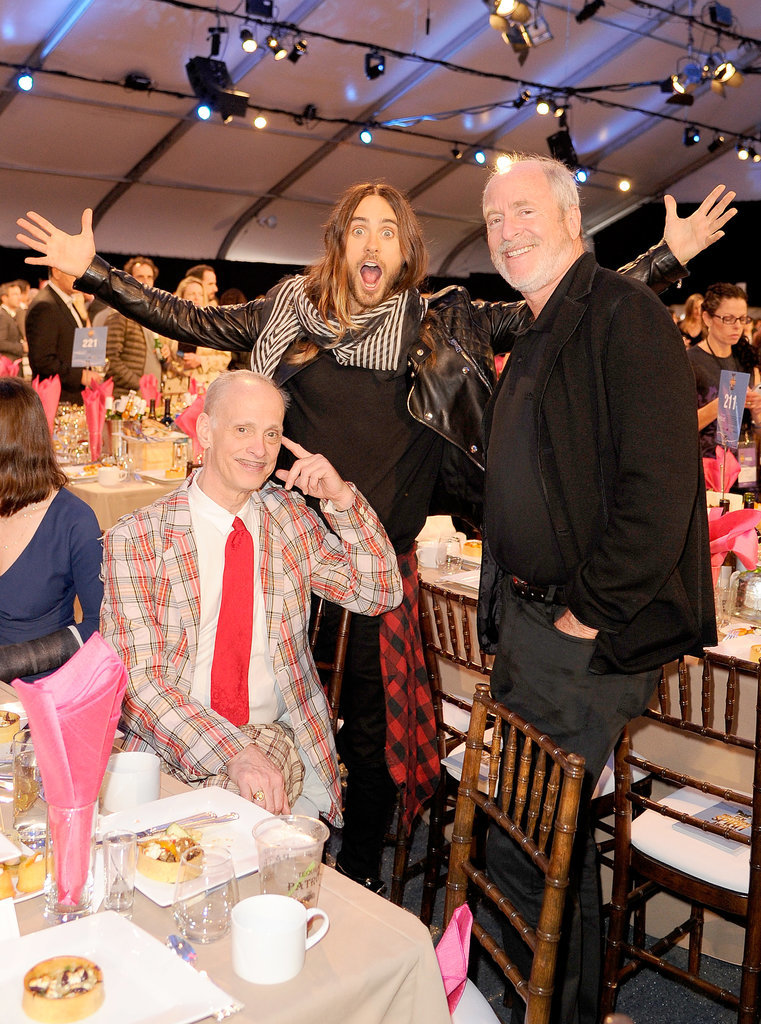 Jared Leto couldn't contain his excitement around John Waters and Greg Gorman at the Independent Spirit Awards.
Jared Leto couldn't contain his excitement around John Waters and Greg Gorman at the Independent Spirit Awards.