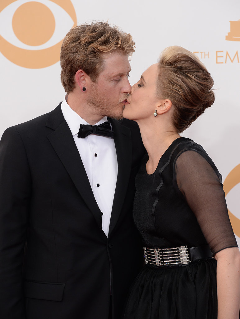 Vera Farmiga kissed husband Renn Hawkey on the Emmys red carpet.
Vera Farmiga kissed husband Renn Hawkey on the Emmys red carpet.