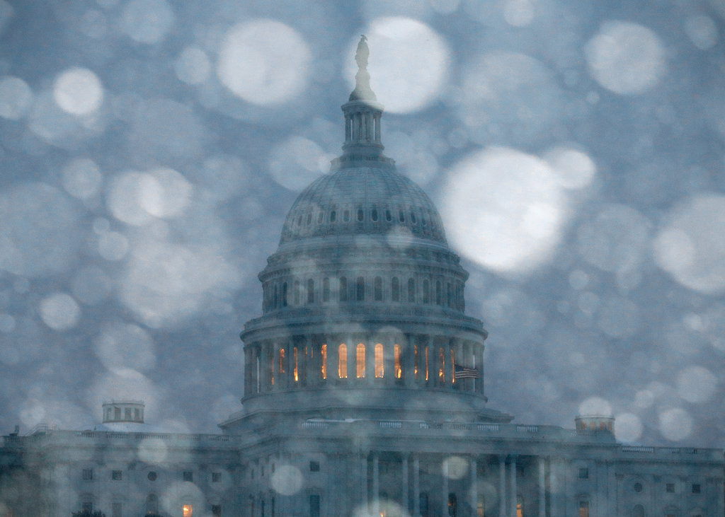 The US Capitol building was hit with heavy snowfall. The US Capitol building was hit with heavy snowfall.