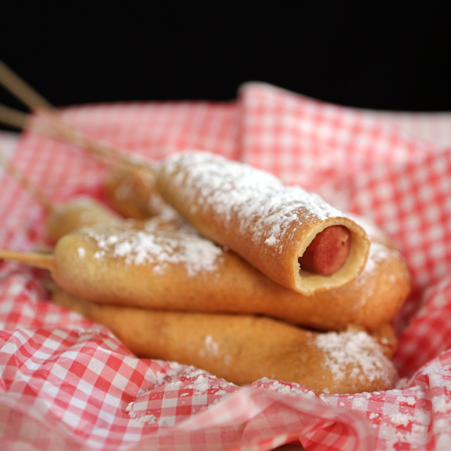 ... hot dogs and funnel cake. Please meet the funnel dog, a sweet-savory